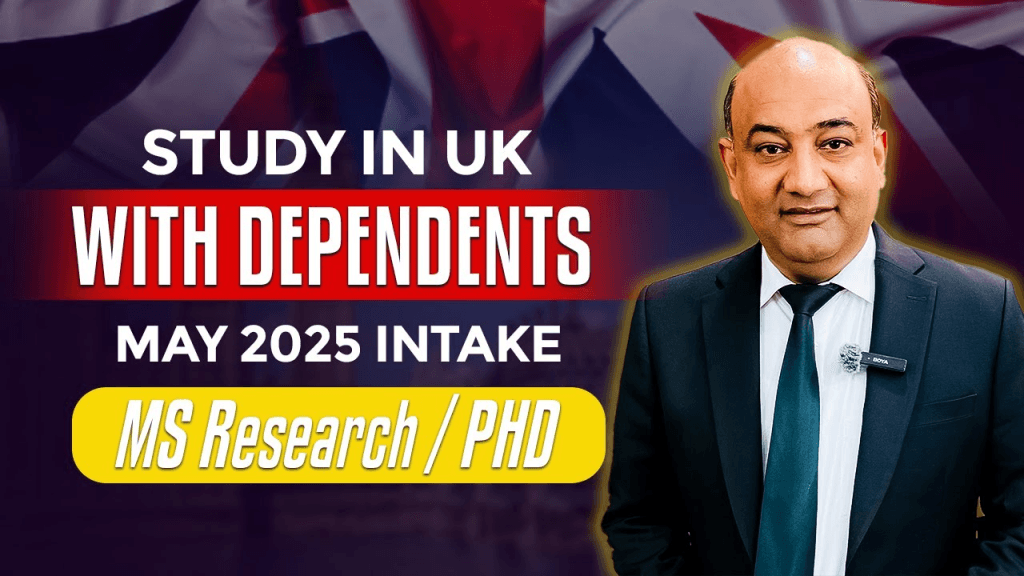Study in the UK with Dependants: May 2025 Intake – MS Research & PhD Opportunities