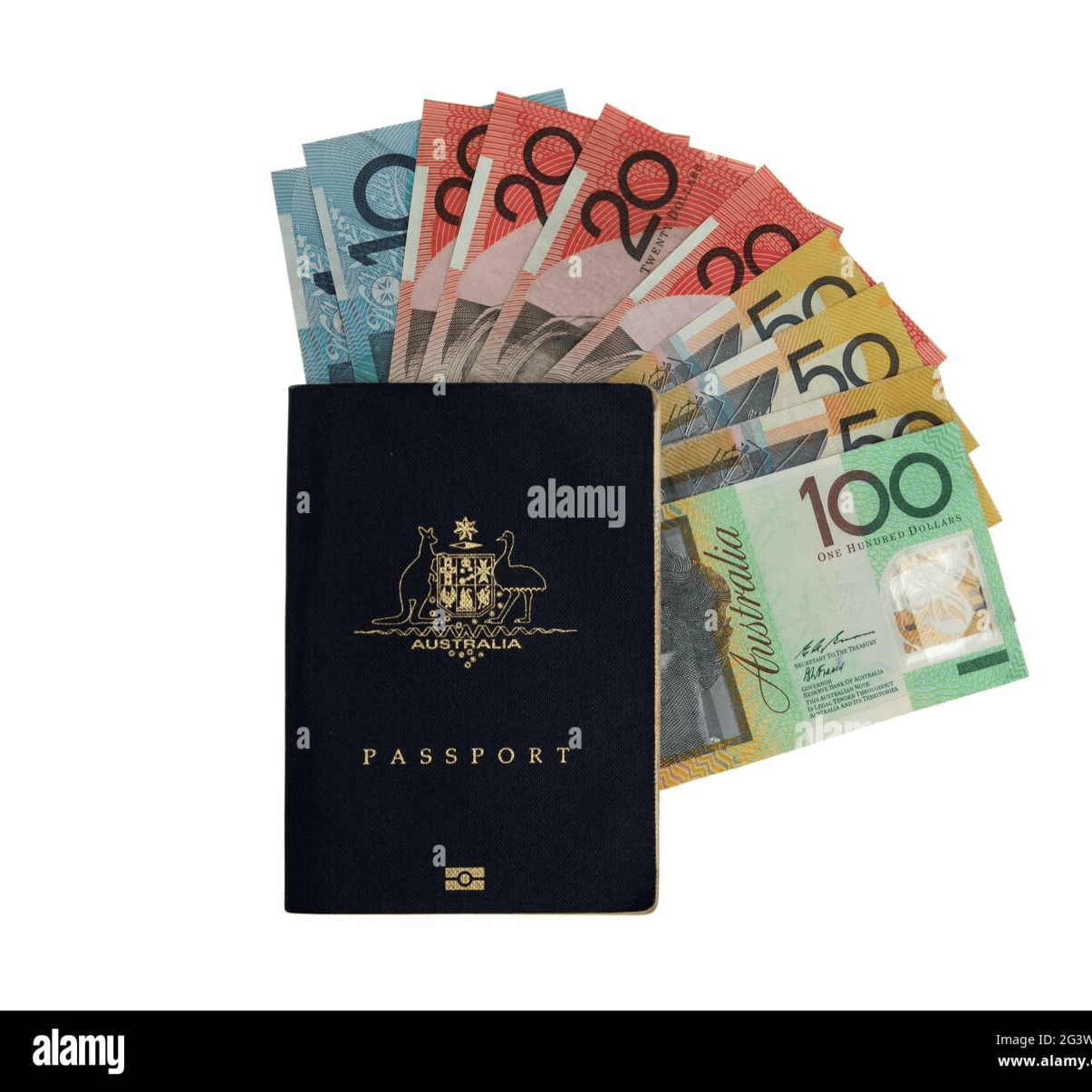Australian Dollars and Passport for Student Visa Funds Proof