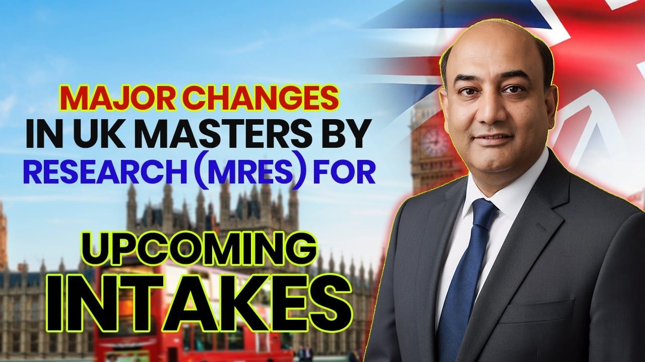 Study in UK | Major Changes in UK Masters by Research (MRes) for Upcoming Intakes (2025–2026)